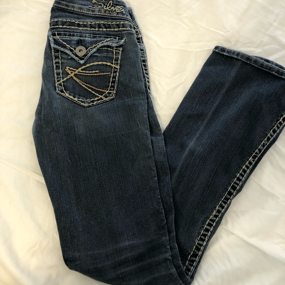 Silver Flare Jeans